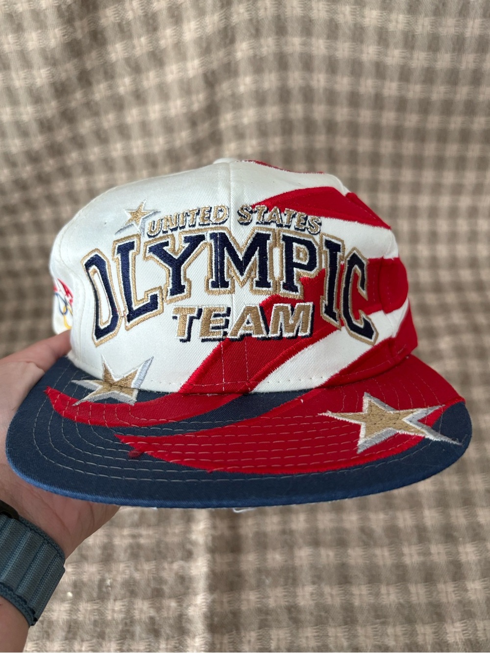 VINTAGE 1996 STARTER UNITED STATES OLYMPIC TEAM SHARK TOOTH HAT